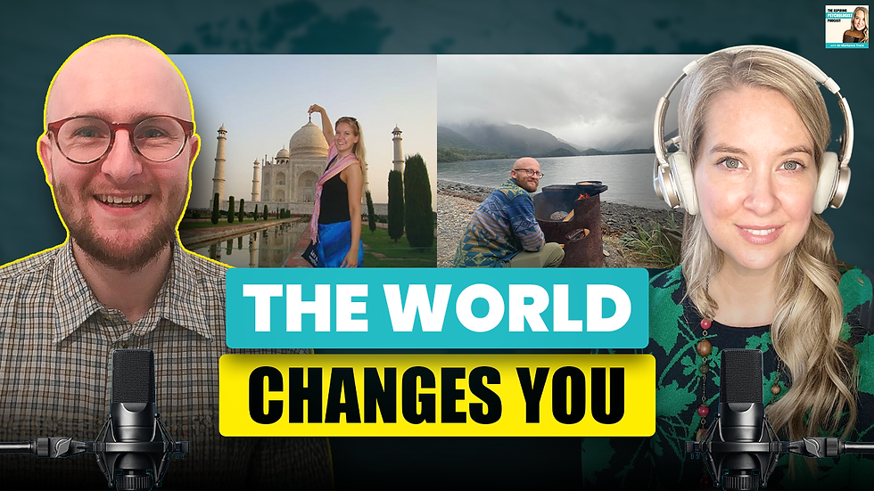 Ben and Dr Marianne Trent, images of them when travelling
