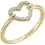 Miniatura: 14K Yellow .07 CTW Natural Diamond Heart Ring