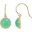 Thumbnail: 14K Yellow 10 mm Natural Crysoprase Earrings