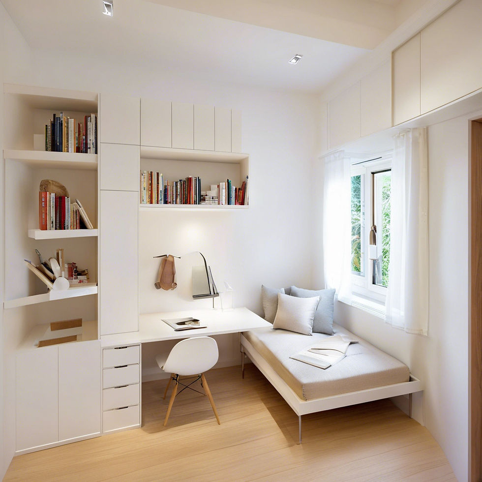 interior decorate compact house white one person live.jpg