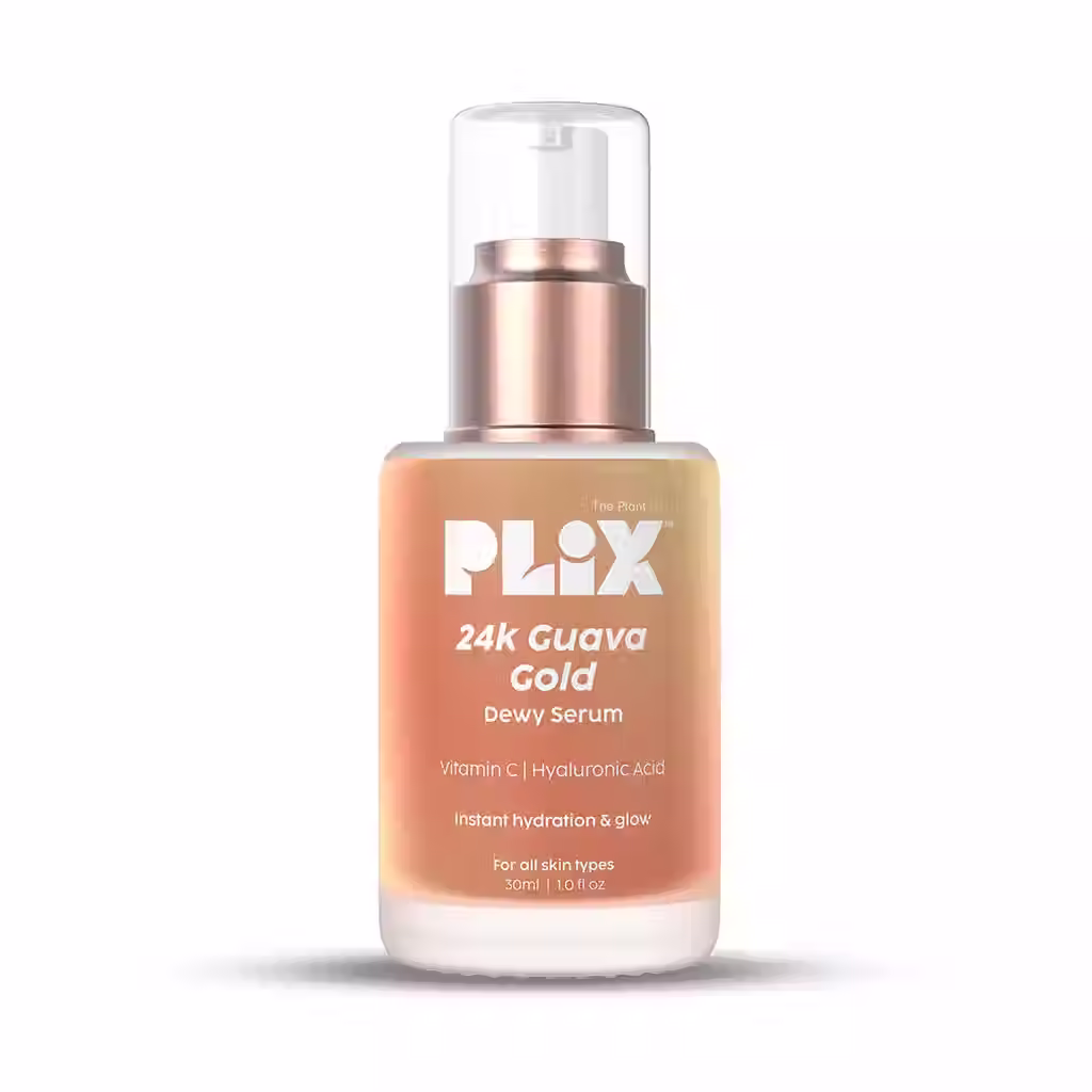 PLIX Guava 24k Gold Face Serum | Instant Glow | 2-in-1 Serum & Primer