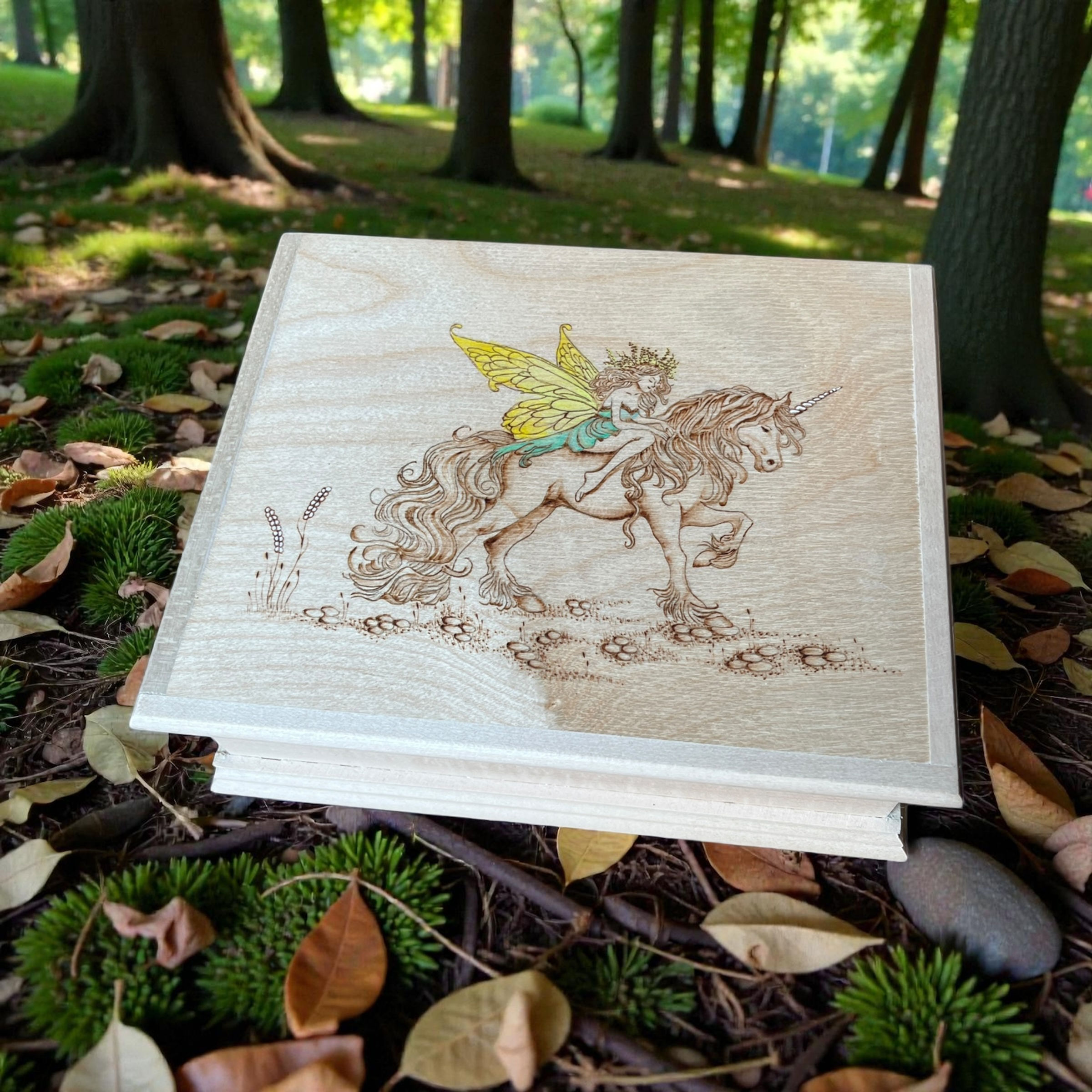 Fairy and unicorn - Scarborough Fair music box