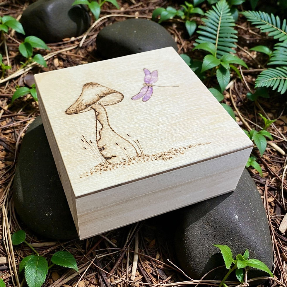 Thumbnail: Wood burned jewellery box