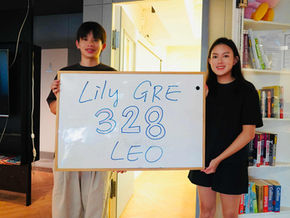 GRE成績一戰328! 感謝Lily GRE衝刺課程、諮詢和小班制!