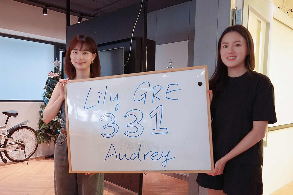 GRE考試一戰331！推薦LilyGRE補習班準備GRE！