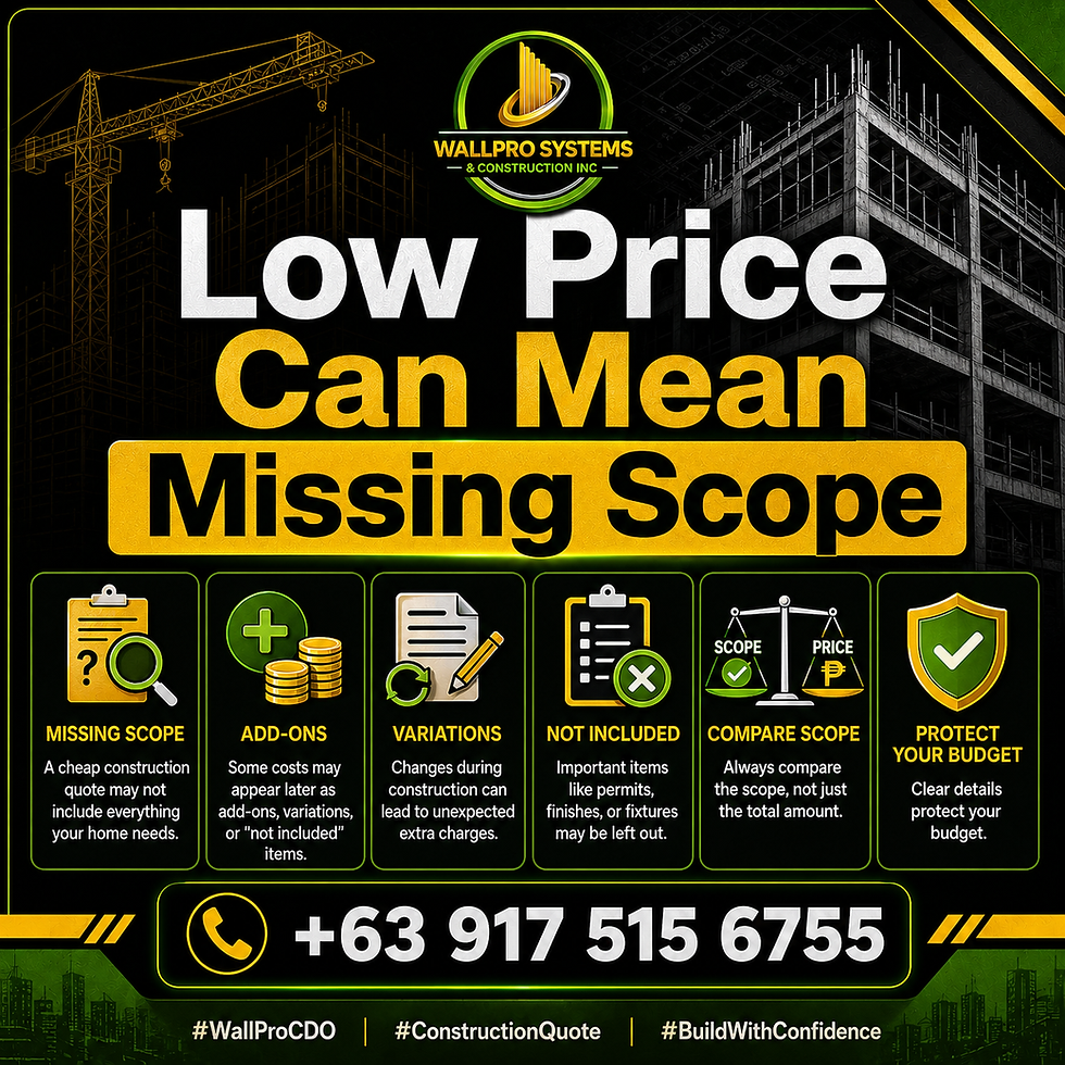 What Is Included in a Construction Quote in Cagayan de Oro?