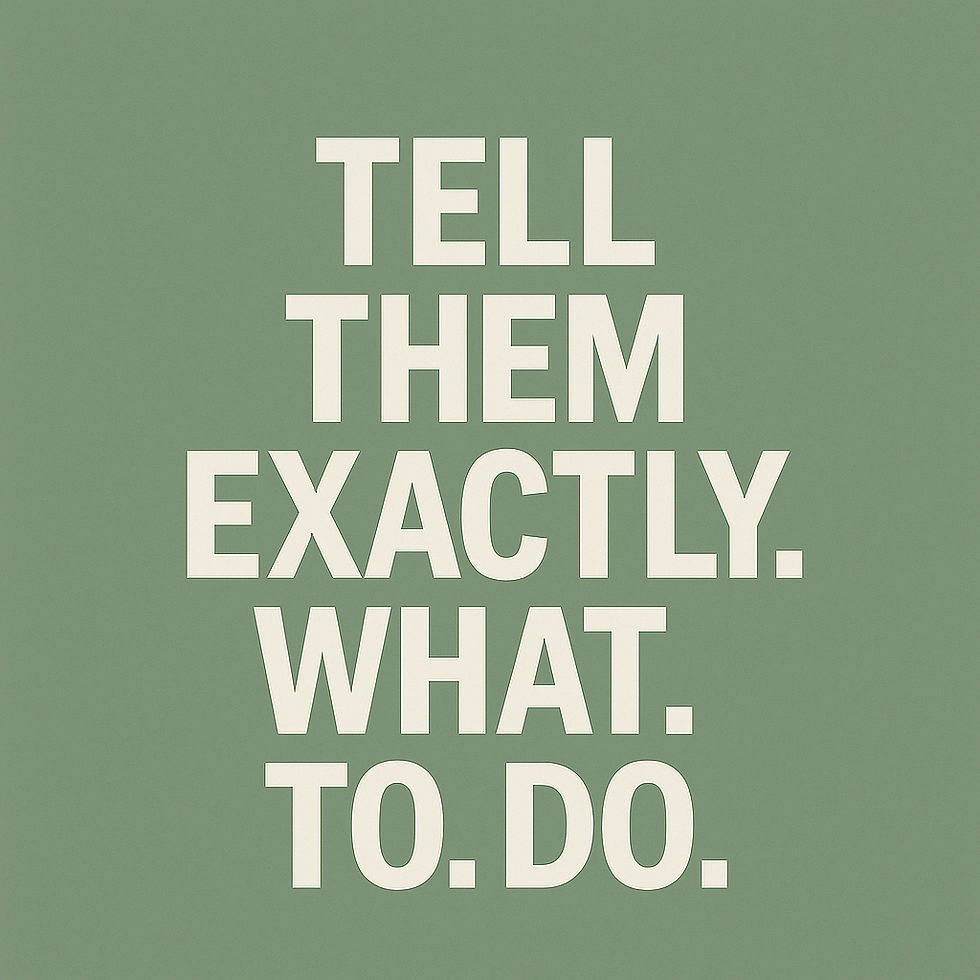 copy tip tell them what to do