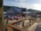 Our outdoor deck is open May through September and offers covered or uncovered seating.