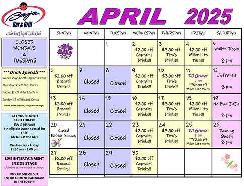 APRIL 2025 calendar