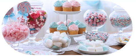 Candy bar gender reveal en madrid