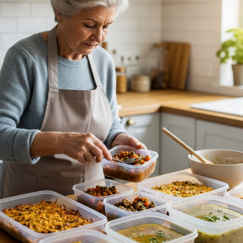 Cómo congelar comida casera para personas mayores