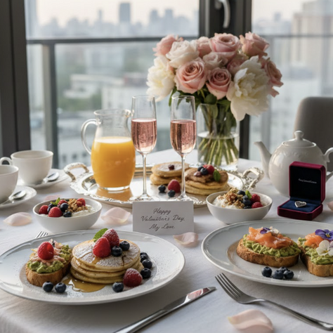 Desayunos de San Valentín a domicilio en Madrid