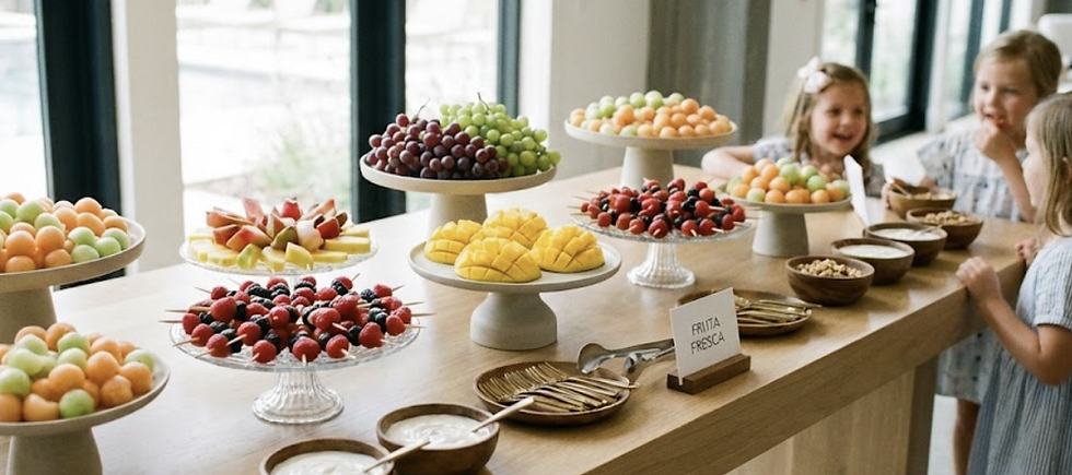 Catering de fruta para eventos con niños