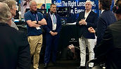 Conference attendees watching Roger Zaldivar present on ophthalmic technology