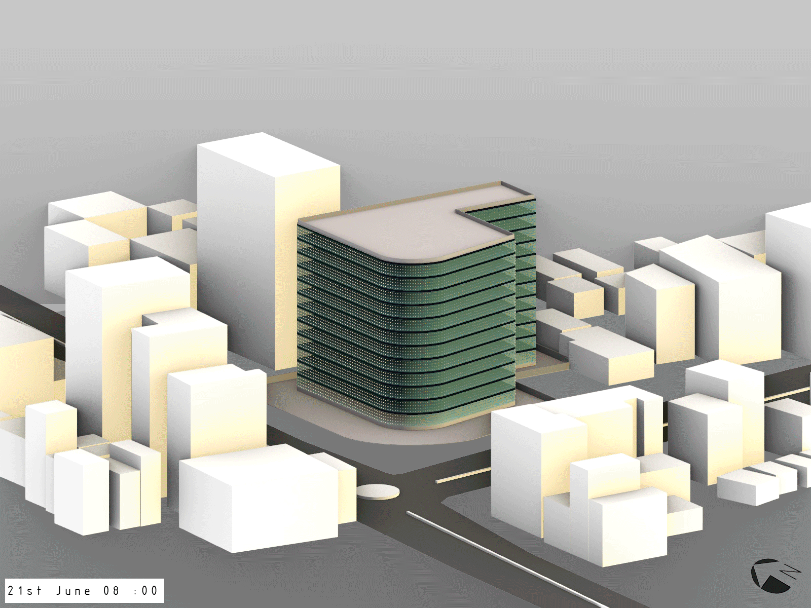 Sunshading w.r.t radiation