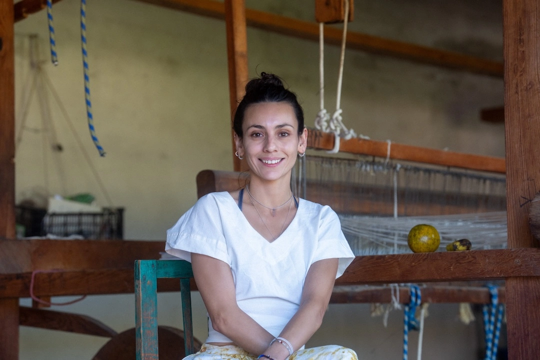 María Ospina in her studio