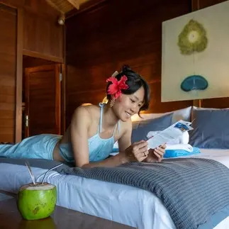 KittyUnofficial in a Kuda Laut bungalo