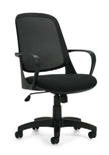 Offices to Go Amira Medium Mesh Back Tilter Office Chair - Black Mesh Back