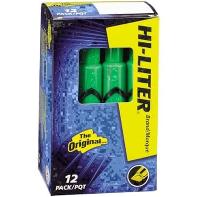 Avery Hi-Litre Desk Style Highlighter - Chisel Marker Point - Fluorescent Green