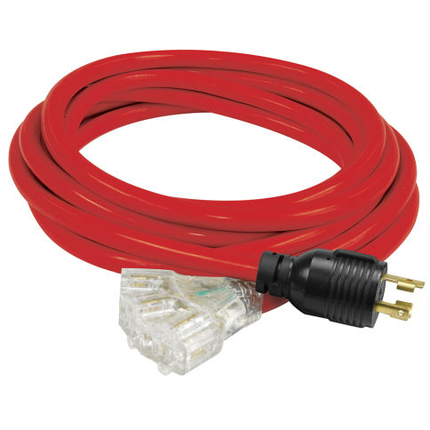 POWER FORCE - 25' GENERATOR EXTENSION CORD WITH TRI-TAP