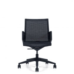 Offices to Go Knight One-Piece Mesh Medium Back Tilter - Black