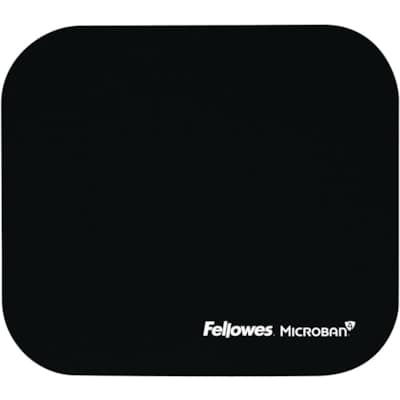 Fellowes Microban Mouse Pad - Black - 8"" (203.20 mm) Height x 9"" (228.60 mm) W