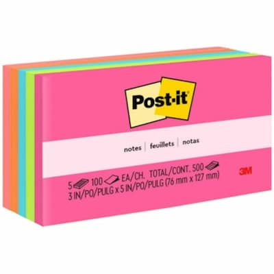 Post-it Notes Original Notepads - Poptimistic Color Collection - 500 - 3"