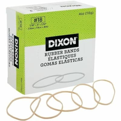 Dixon Star Rubber Band - Size: #18 - 0.25 lb/in - Durable, Elastic - Rubber - Br