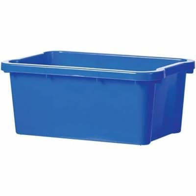 Globe Blue Under Desk Recycling Bin - For Workstation, Sink, Paper, Kitchen, Des