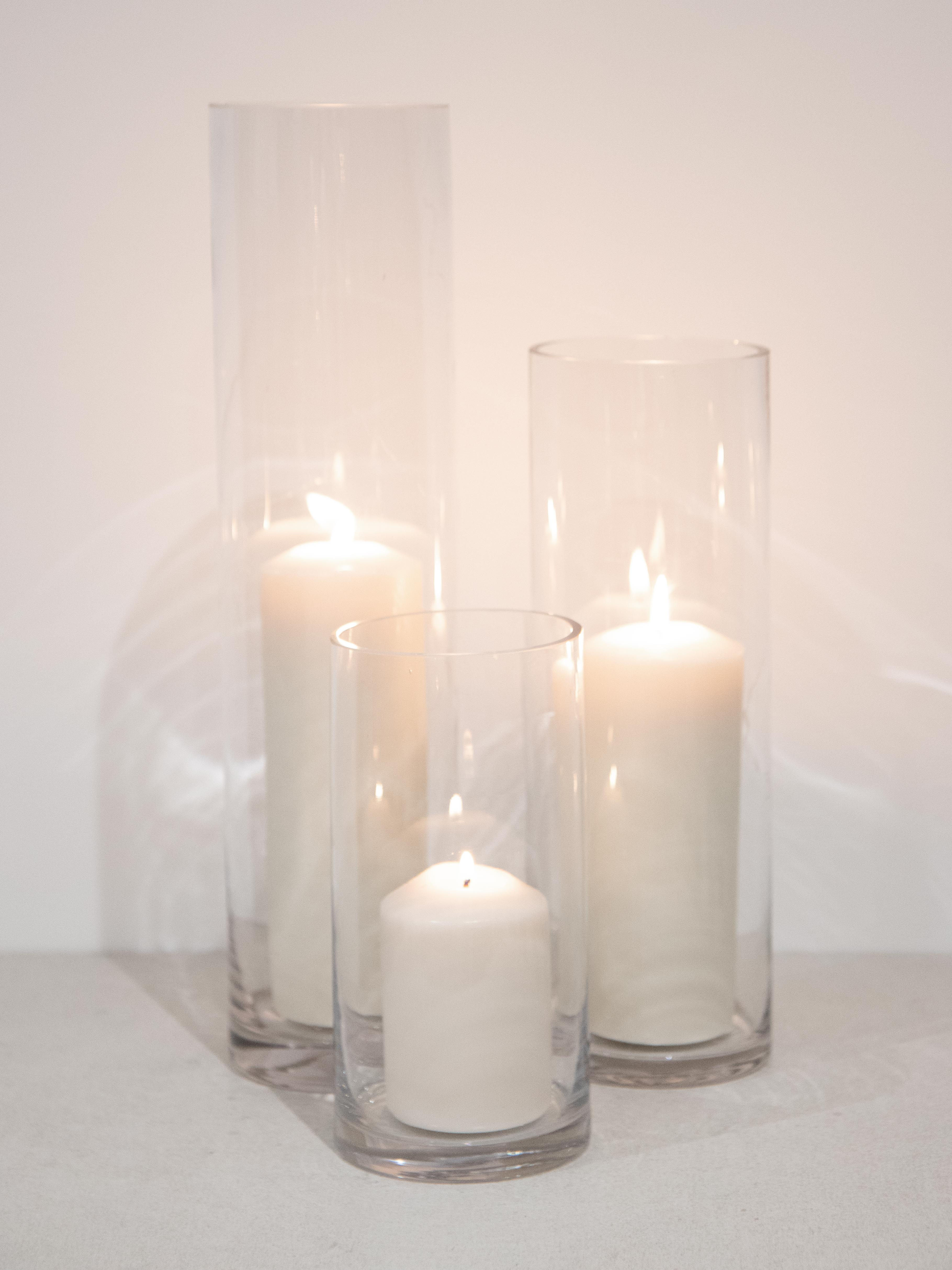 Cylinder Vase Trio - Pillar Candles