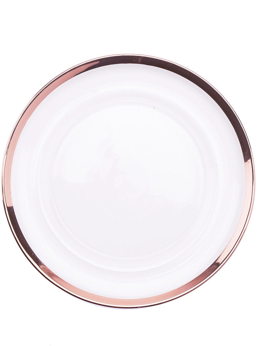 Thumbnail: Glass Charger Plate with Blush Trim