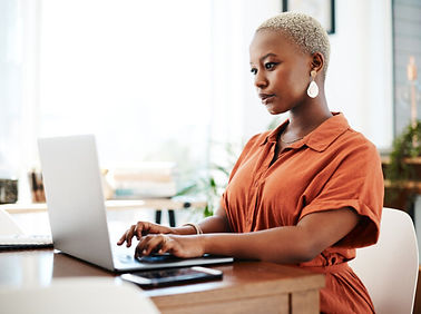 Black woman in a work mode