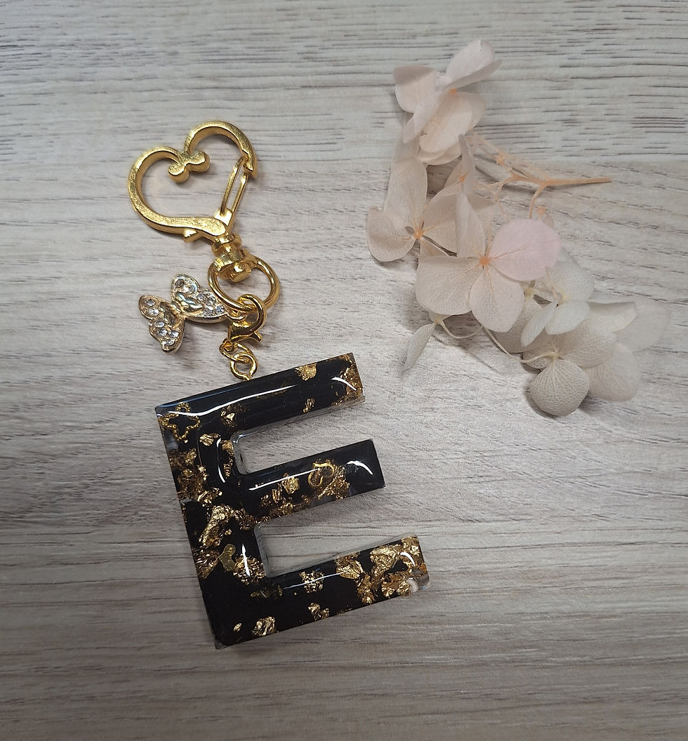 Miniaturbild: Schlüsselanhänger Buchstabe Golden Black A-T
