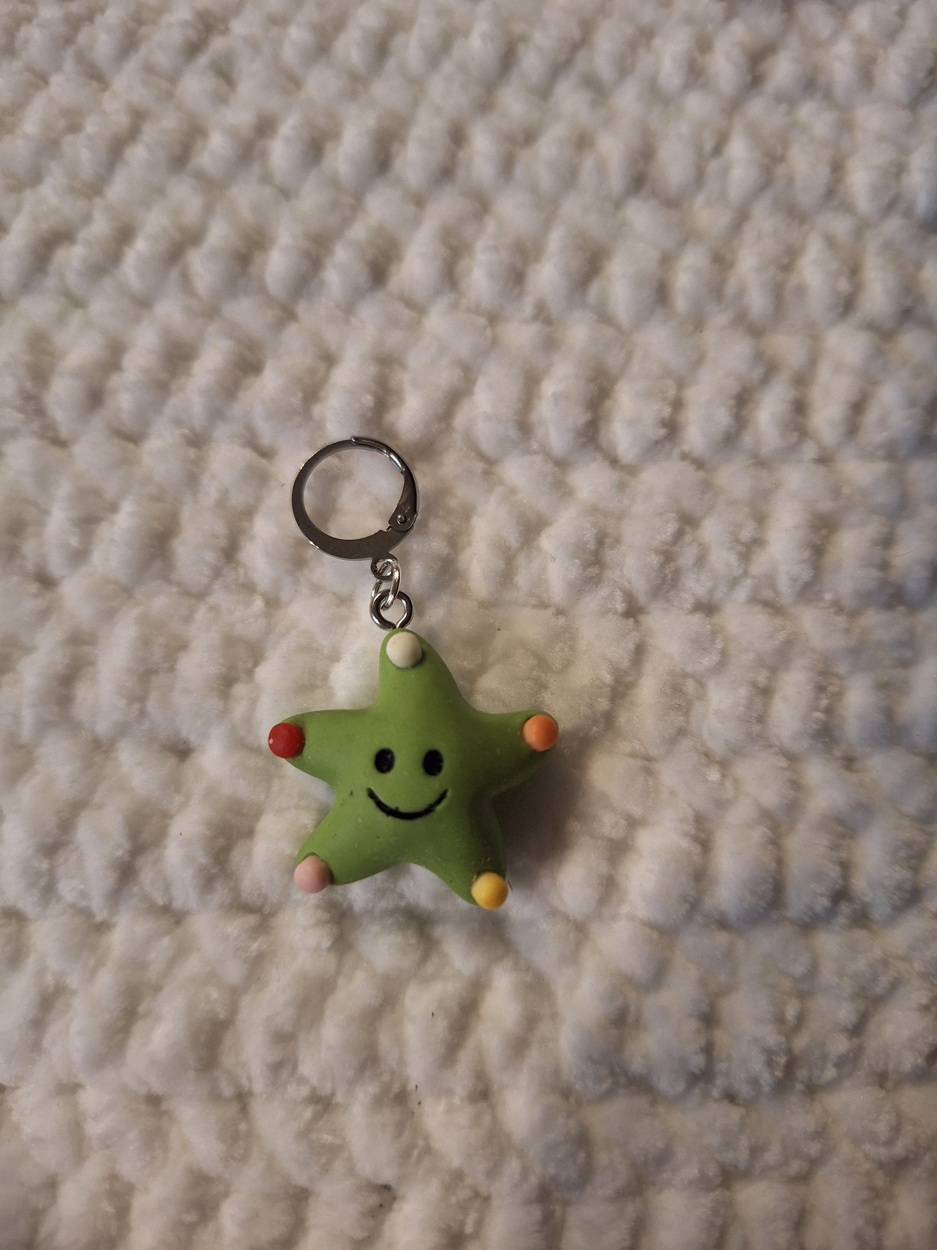 Grüner Stern-mit Smiley - Maschenmarkierer