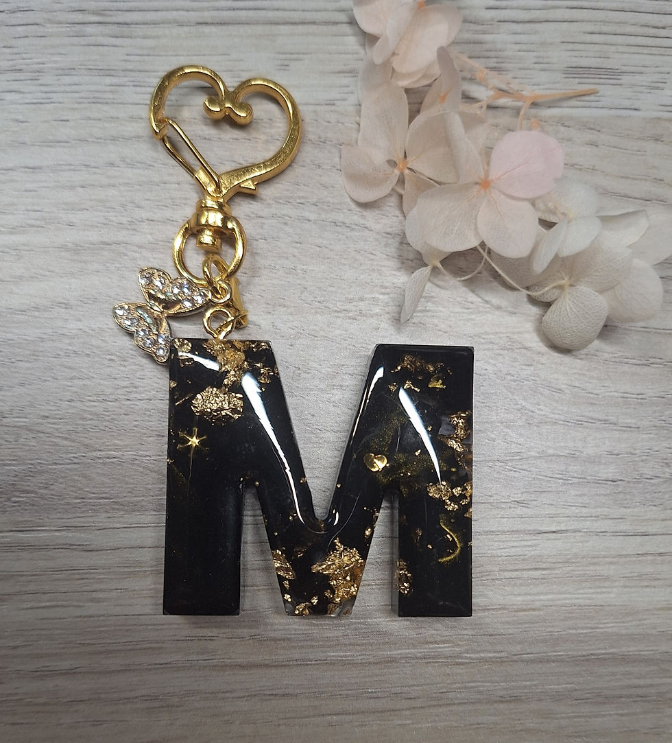 Miniaturbild: Schlüsselanhänger Buchstabe Golden Black A-T