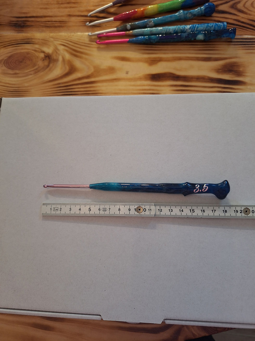 Miniaturbild: 2,5 mm Häkelnadel, blau-grün