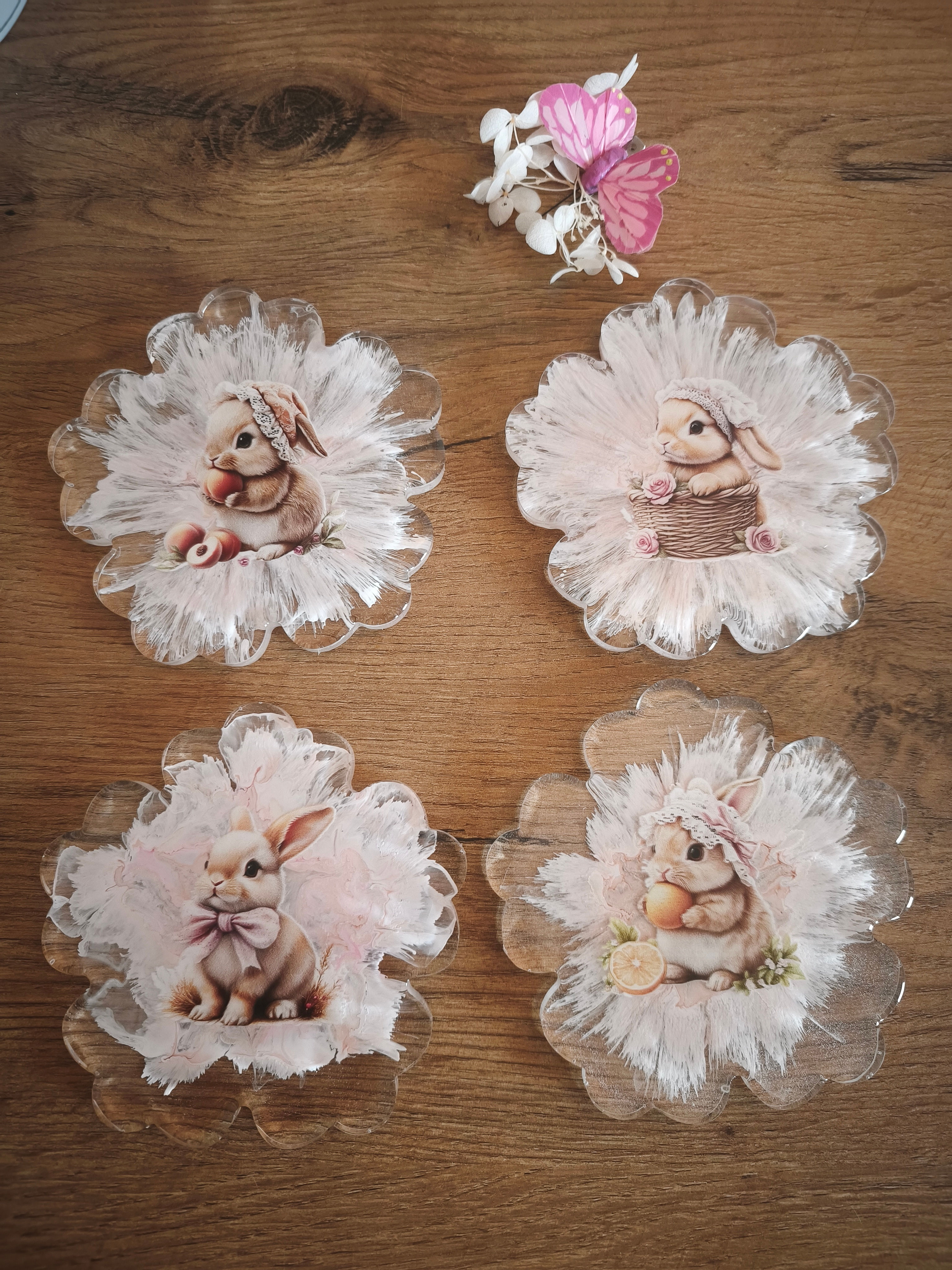 Untersetzer "🐰Bunny Edition 🌸" 4er Set