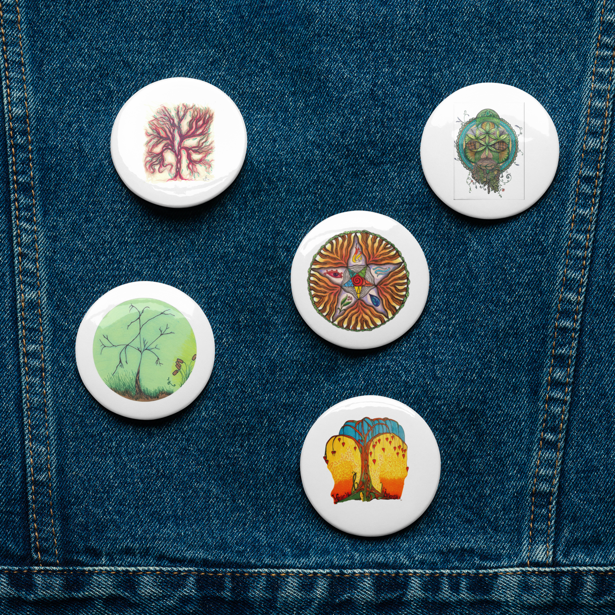 Set of pin buttons - Paganish