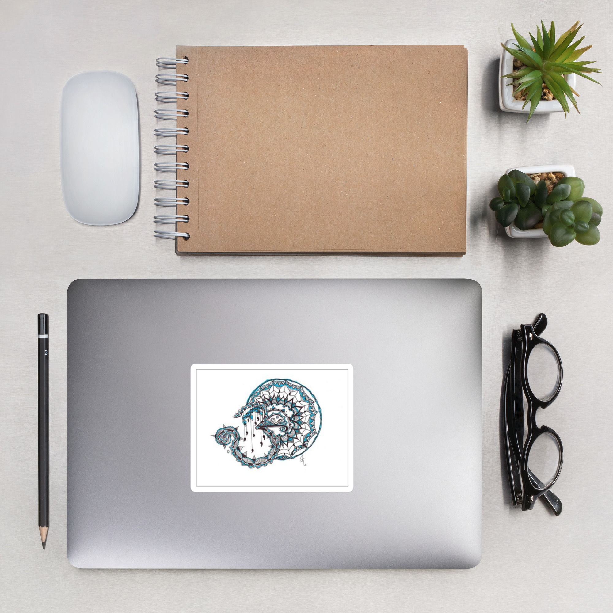 Bubble-free stickers - Om Mandala