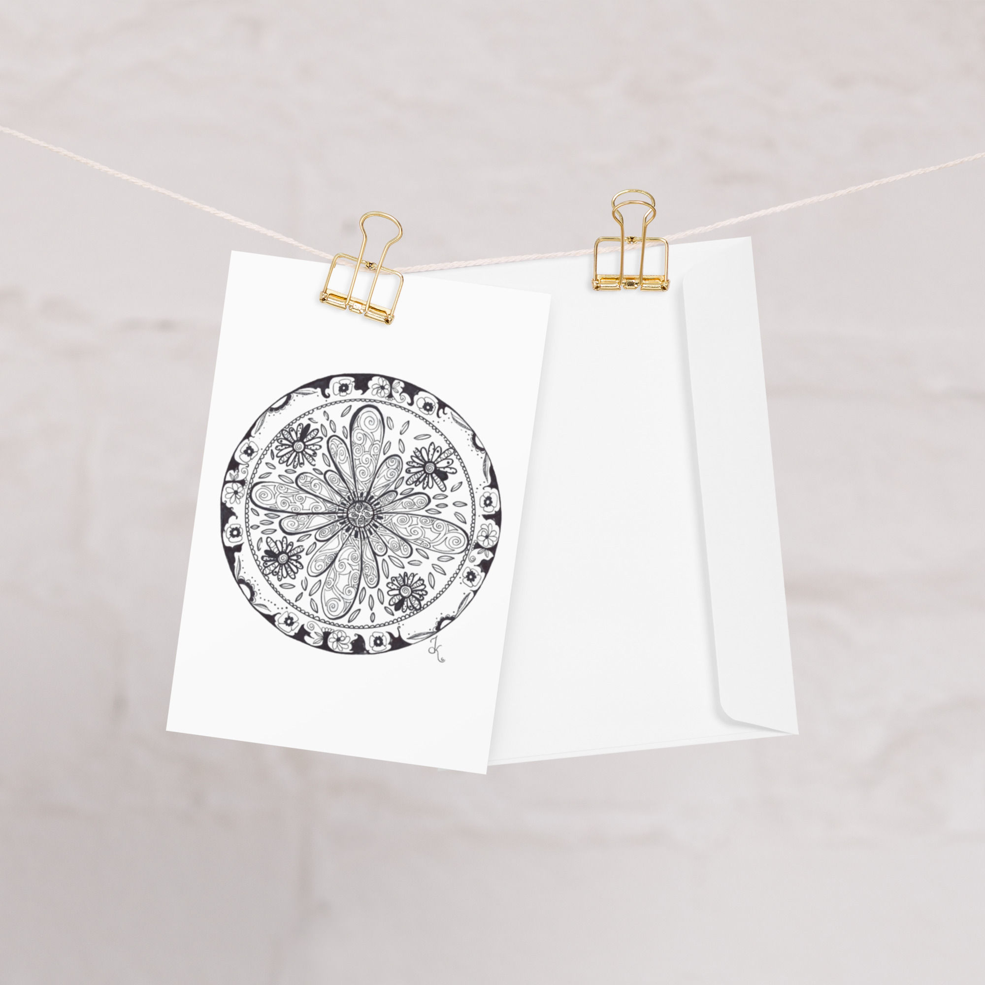Greeting card - Loopy Petals