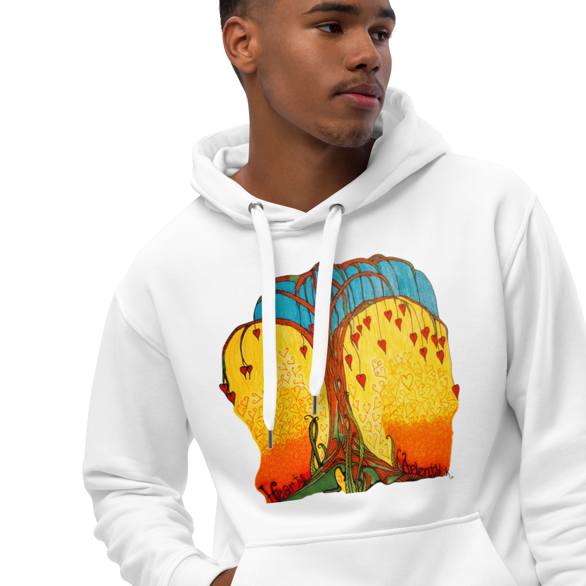 Premium eco hoodie - Hearts Aplenty