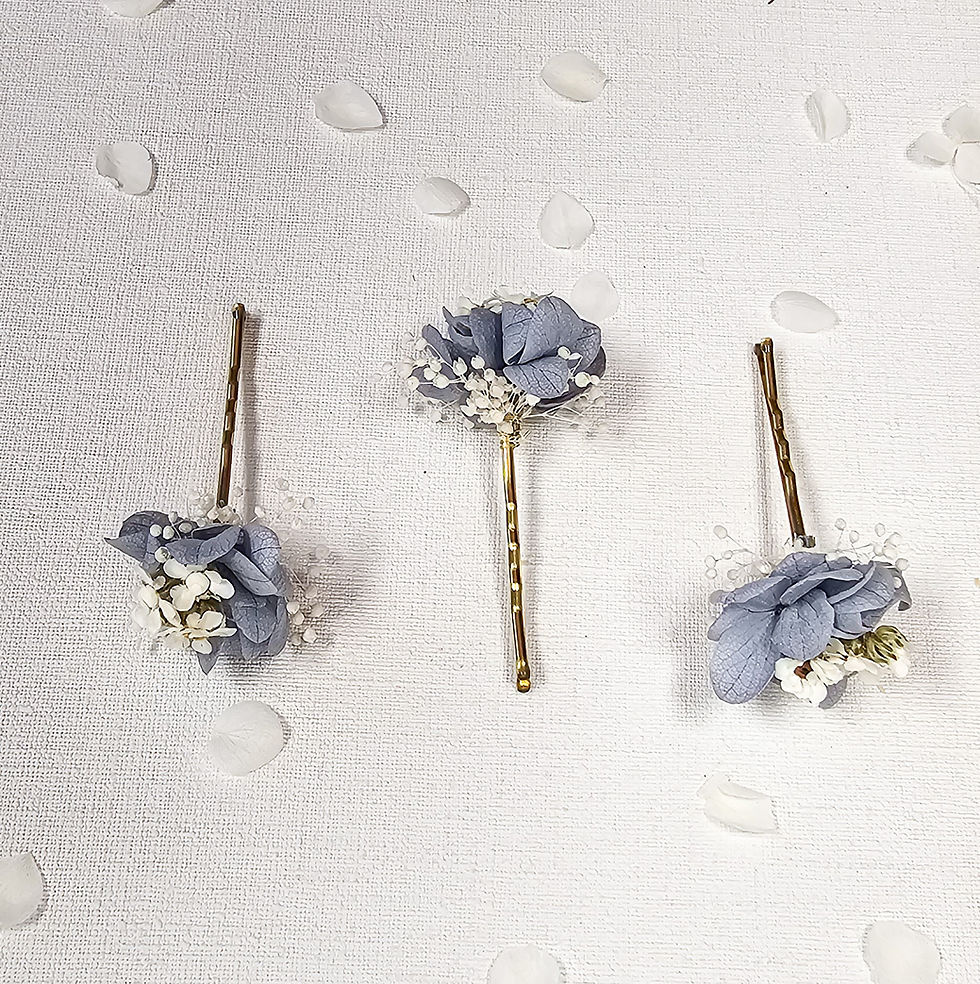 Miniaturbild: Haarnadel mit Blumen für Brautfrisur, Blumenschmuck Haar, Brautfrisur Blume, Blume im Haar, Kopfschmuck Kommunion