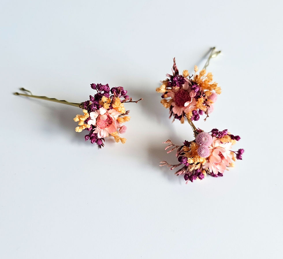 Miniaturbild: Haarnadel mit Blumen für Brautfrisur, Blumenschmuck Haar, Brautfrisur Blume, Blume im Haar, Kopfschmuck Kommunion