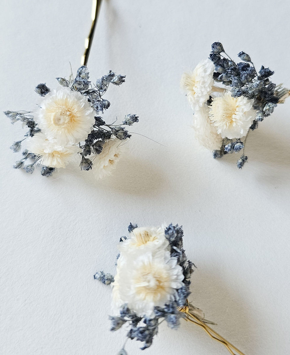 Miniaturbild: Haarnadel mit Blumen für Brautfrisur, Blumenschmuck Haar, Brautfrisur Blume, Blume im Haar, Kopfschmuck Kommunion
