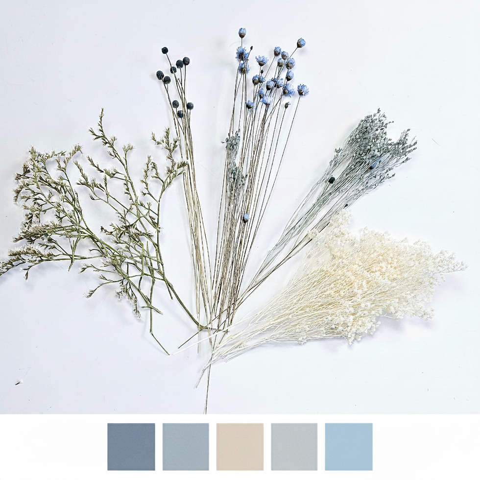 Miniaturbild: DIY-Set für JGA Blumenkränze aus Trockenblumen in einer Box mit Anleitung.