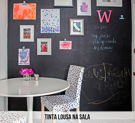 Tinta lousa na sala