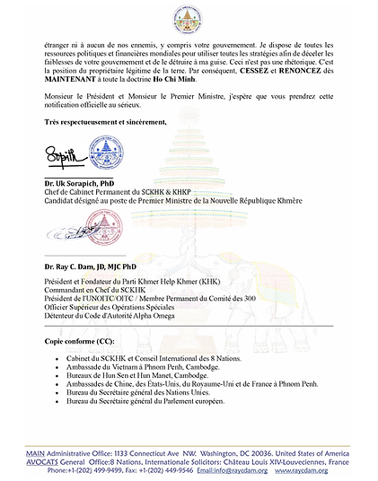 LETTRE OFFICIELLE AU PRÉSIDENT DE LA RÉPUBLIQUE SOCIALISTE DU VIETNAM ( 26 Mars 2026) (1)_