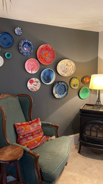 A cosy kitchen corner, perfect for a quiet coffee, with views over the garden