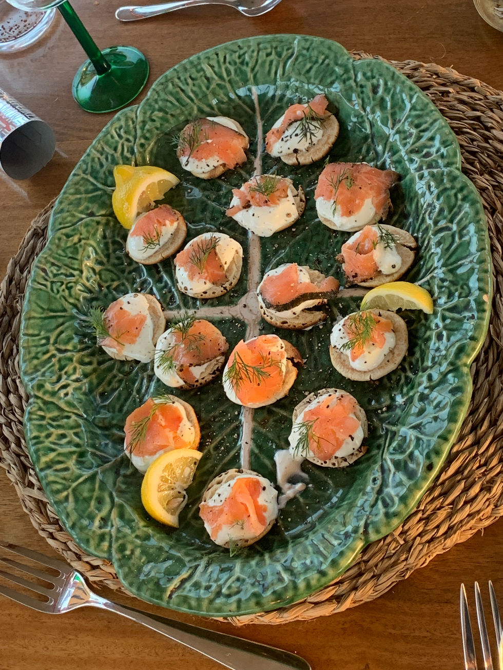 Smoked Salmon and cream cheese starter london restaurant hotel