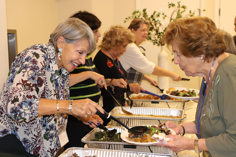 Janet Demasi, Lisa Catucci, MaryAnn Martucci, Bonnie Vail, and Camille Odierna being served